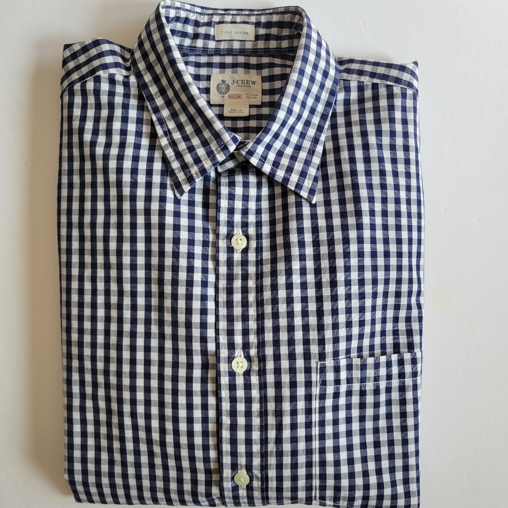 J.Crew Gingham Pattern Shirt. - Picture 3 of 5